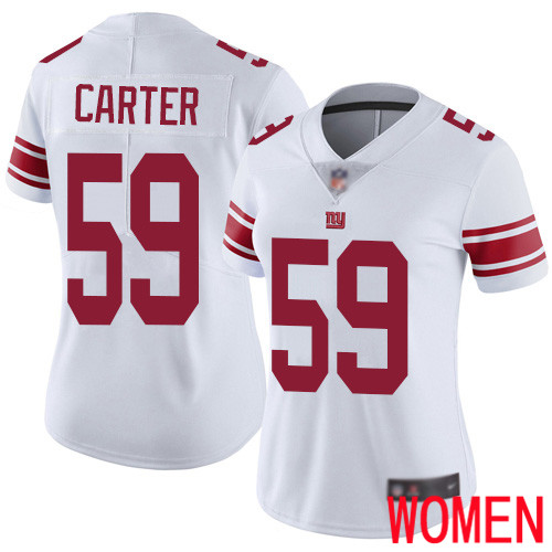 Women New York Giants #59 Lorenzo Carter White Vapor Untouchable Limited Player Football NFL Jersey->women nfl jersey->Women Jersey
